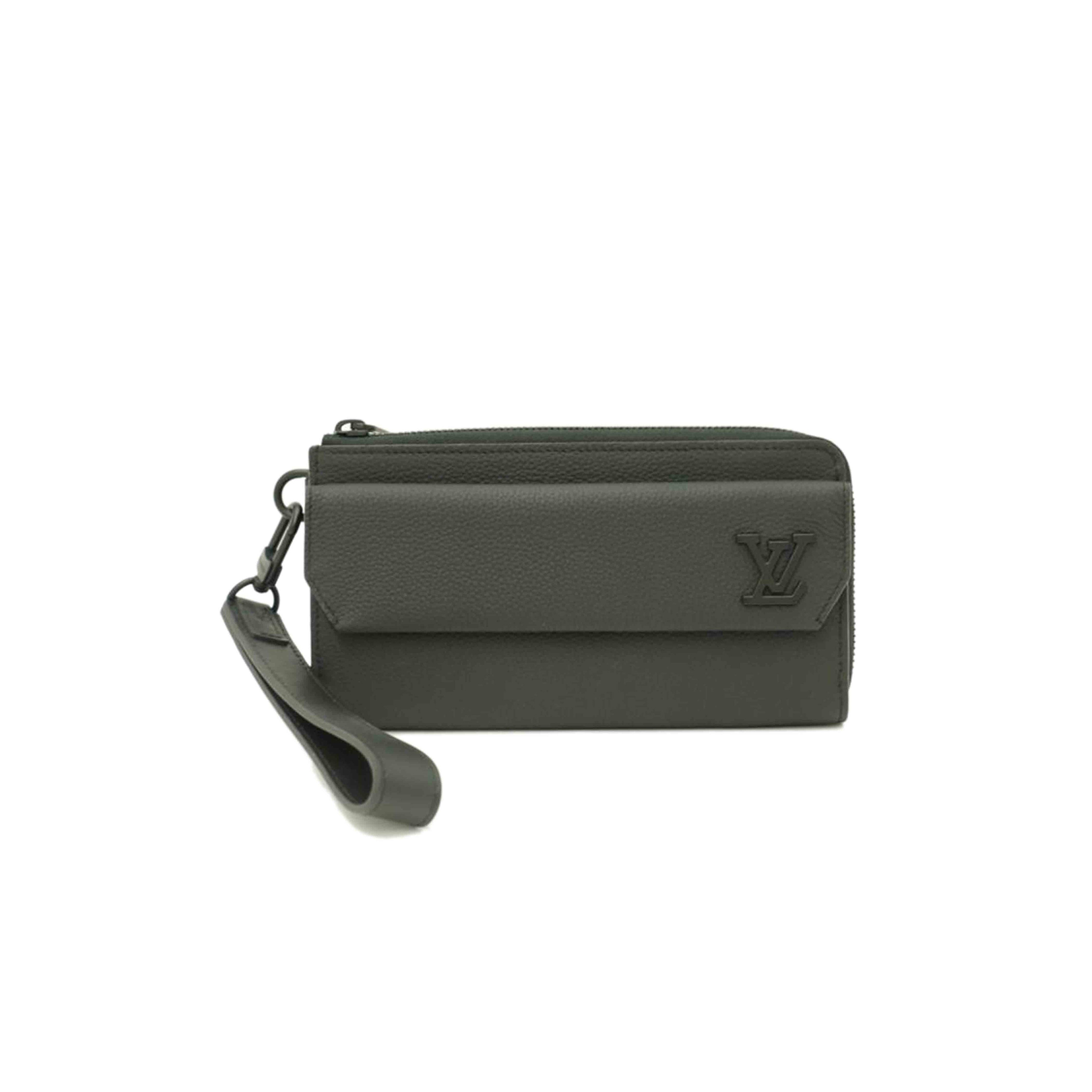 l**is V*t*n aerogram long wallet army green m69831 (20*11*2.5cm)